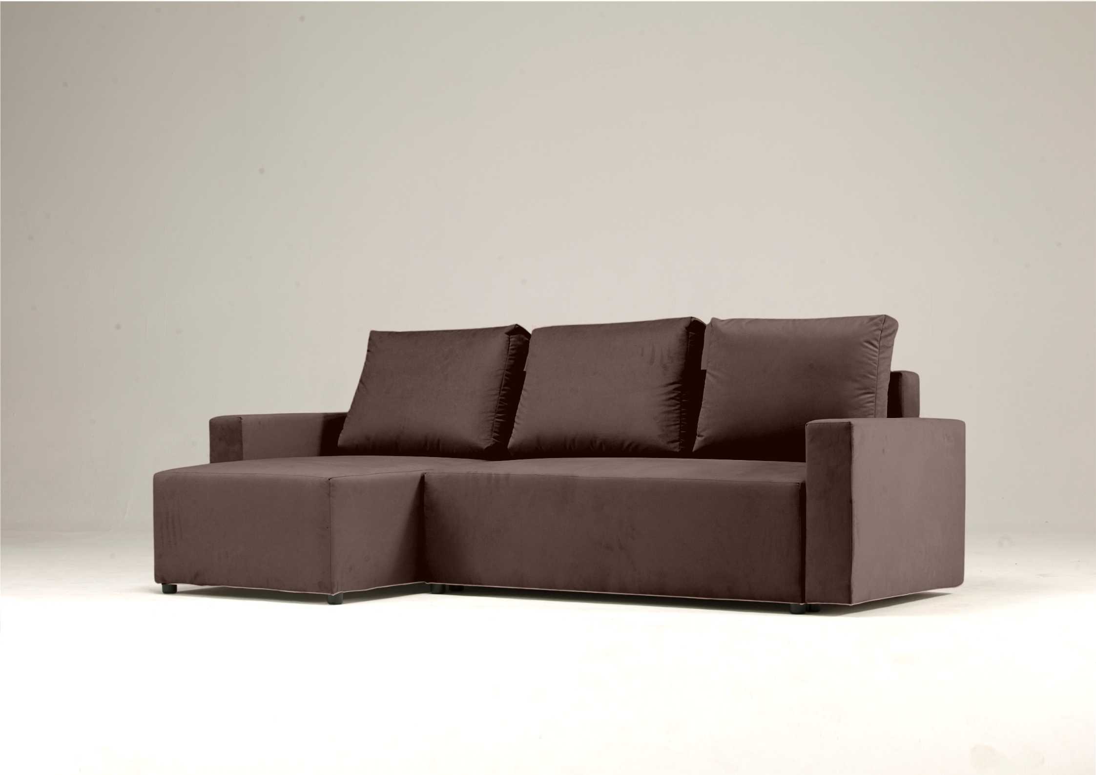 Klasyczny brązowy narożnik rozkładany